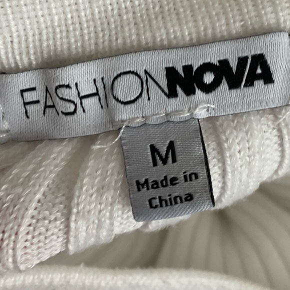 Ivory Off The Shoulder Sweater - Picture 3 of 4